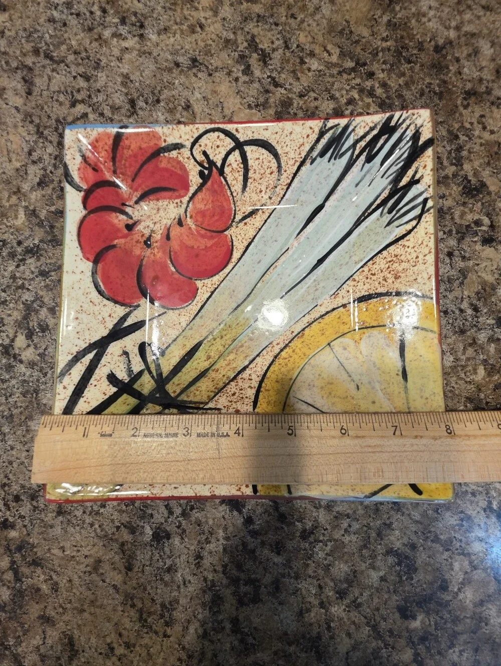 Gail Pittman Ceramic Square Small Platter